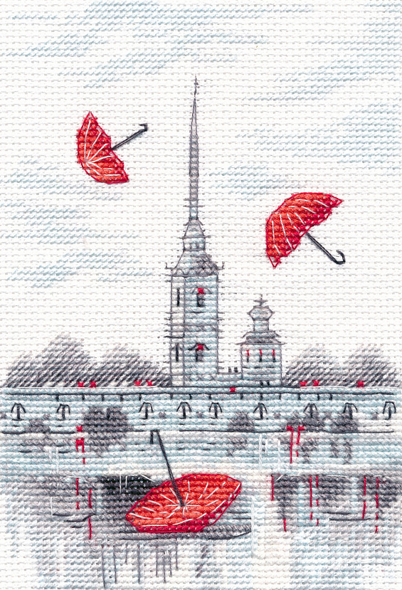 Набор для вышивания «Овен» 1628 "Петербургские зарисовки - 6" 10×15 см