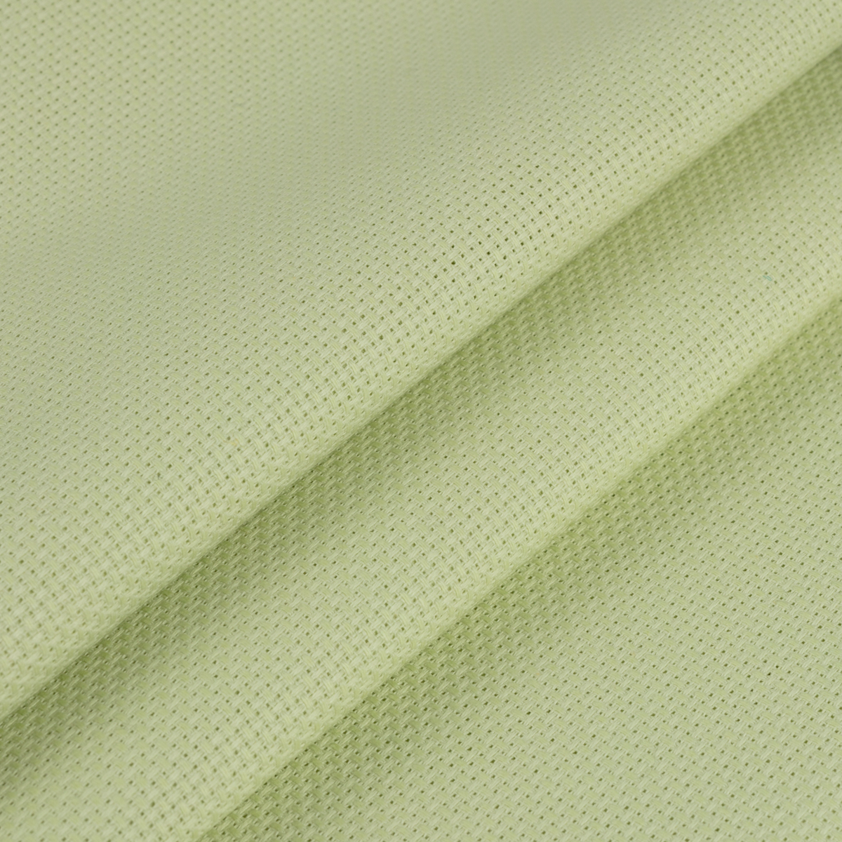 Канва К03 "Gamma" Aida №11 100% хлопок 50*50 см цвет: салатовый