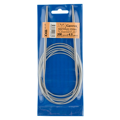Спицы круговые «Gamma» MKX металл d 4.5 мм 200 см с металлической леской 