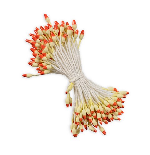 Тычинки для искусственных цветов "Fiorico" TIC/NSM-4, жёлтый-оранжевый 3мм*85шт.