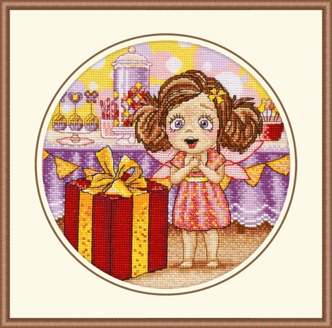 Набор для вышивания «Овен» 874 День рождения Алисы, 20*20 см.