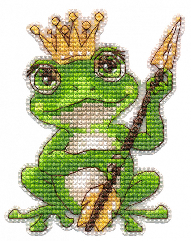 Набор для вышивания «Овен» 1713 "Магнит. Лягушка" 7,5×9,5 см