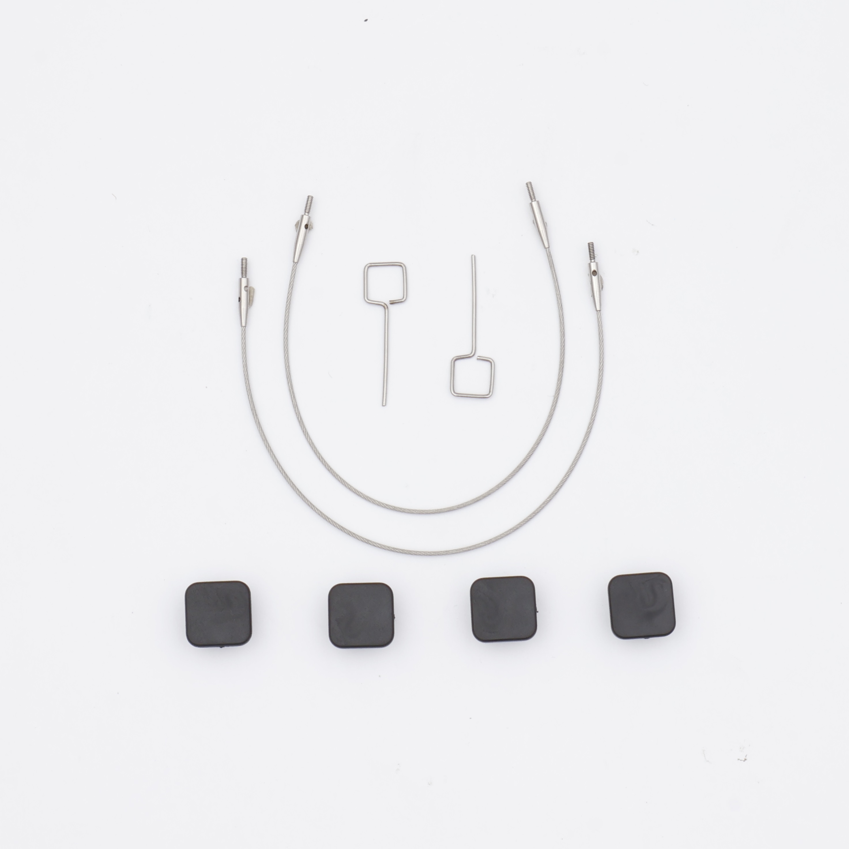 Набор Petite: 2 тросика 13 см, 4 заглушки и 2 кабельных ключика Knitpro, 10542