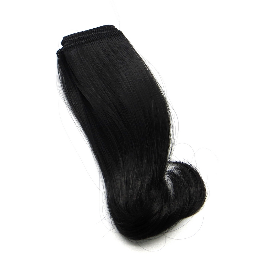 Трессы - кудри для кукол TRK-03/15-006 "Рукоделие" 15 см х 100 см (цвет: черный)