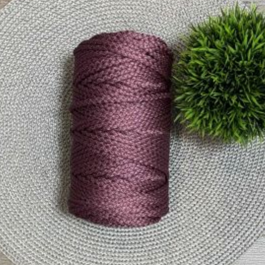 Шнур полиэфирный 5 мм с сердечником (лиловый) 50м (50)