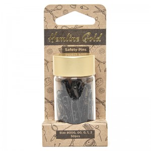 Булавки английские,ассорти"Hemline" 415.99.BK.HG - 50 шт. черные