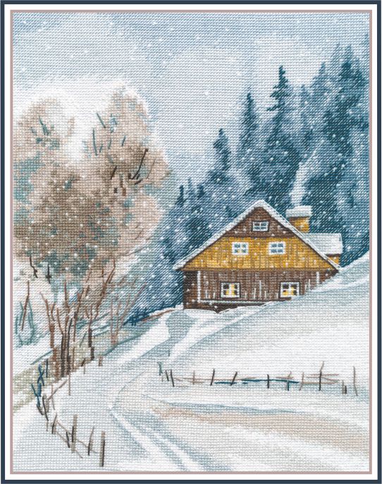 Набор для вышивания «Овен» 1242 " Зимняя тишина" 20*26 см.