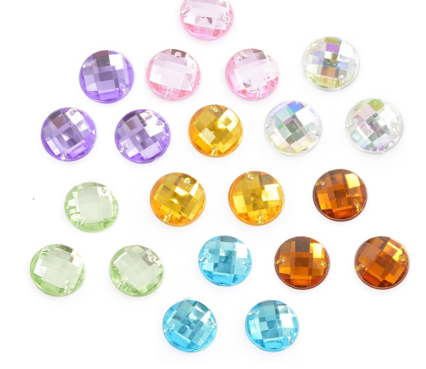 Стразы пришивные акриловые MAGIC 4 HOBBY арт.MG.E.01 10 мм круг, упак.50 шт.