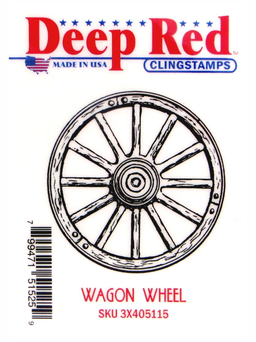 Резиновый штамп «Wagon Wheel», 5x5см