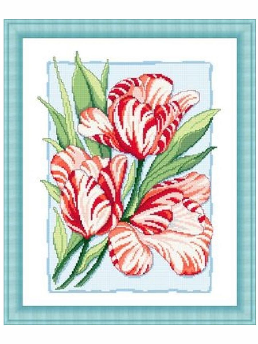 Набор для вышивания «Сделано с любовью» ЦВ-019 Пестрые тюльпаны