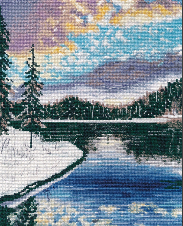 Набор для вышивания «Овен» 1390 Морозный вечер.20*27 см