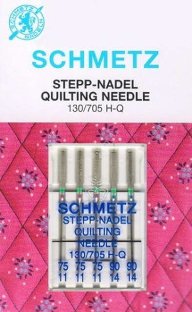 Иглы для квилтинга 130/705H-Q № 75(3),90(2)/11-14, 5 шт.стегальная  Schmetz 0701458 Иглы для квилтинга 130/705H-Q № 75(3),90(2)/11-14, 5 шт.стегальная  Schmetz 0701458