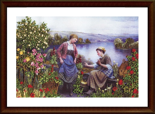 Набор для вышивания «Panna» ЖК-2001 Урок танца,27,5х19,5 см