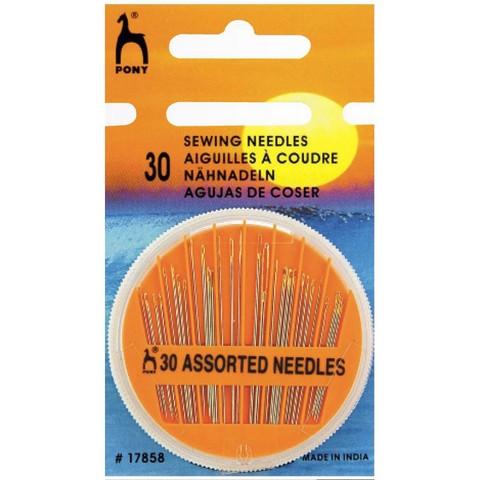 Асорти игл для шитья и вышиваия 30 шт в розетке PONY 17858
