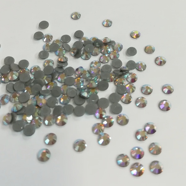 Термоклеевые стразы ss10 Crystal AB, 144 шт/упак