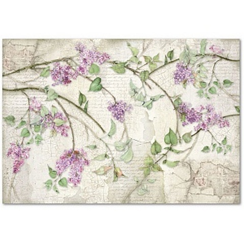 Бумага рисовая для декупажа Stamperia DFS365 "Сирень" 48х33 см, 28 г/ кв.м,