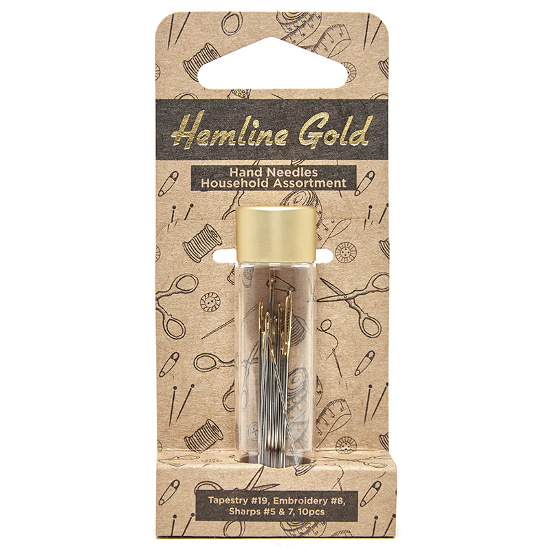 Иглы для вышивания "Hemline"с закругленным кончиком в баночке №19, 10 шт