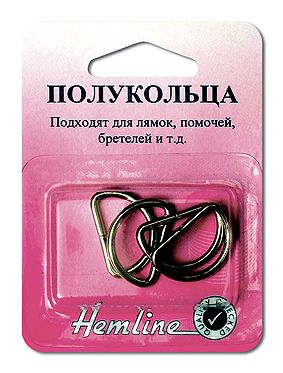Полукольца разъемные, 2см, 4шт, цв. никель