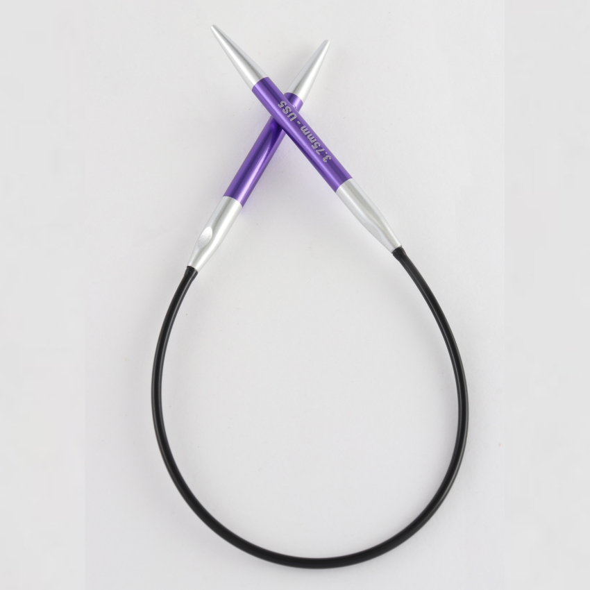 Спицы алюминиевые круговые Zing KnitPro, 22,5 см, 3,75 мм 47087