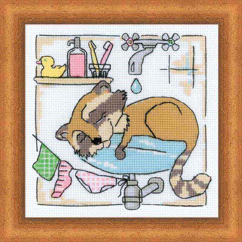 Набор для вышивания «Сотвори Сама» 1386  Ванная комната 15х15 см