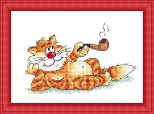 Набор для вышивания «Сделано с любовью» ПР-005 Лежу..Курю..