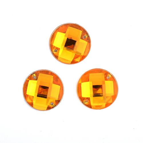 Стразы пришивные акриловые MAGIC 4 HOBBY арт.MG.E.02 12 мм круг цв.10 желтый уп 5х20шт