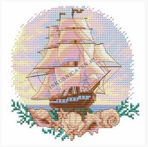 Набор для вышивания «Искусница» 4117 В море на заре 13*14 см 