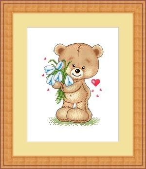 Набор для вышивания «Сделано с любовью» МК-012 Мишкина весна