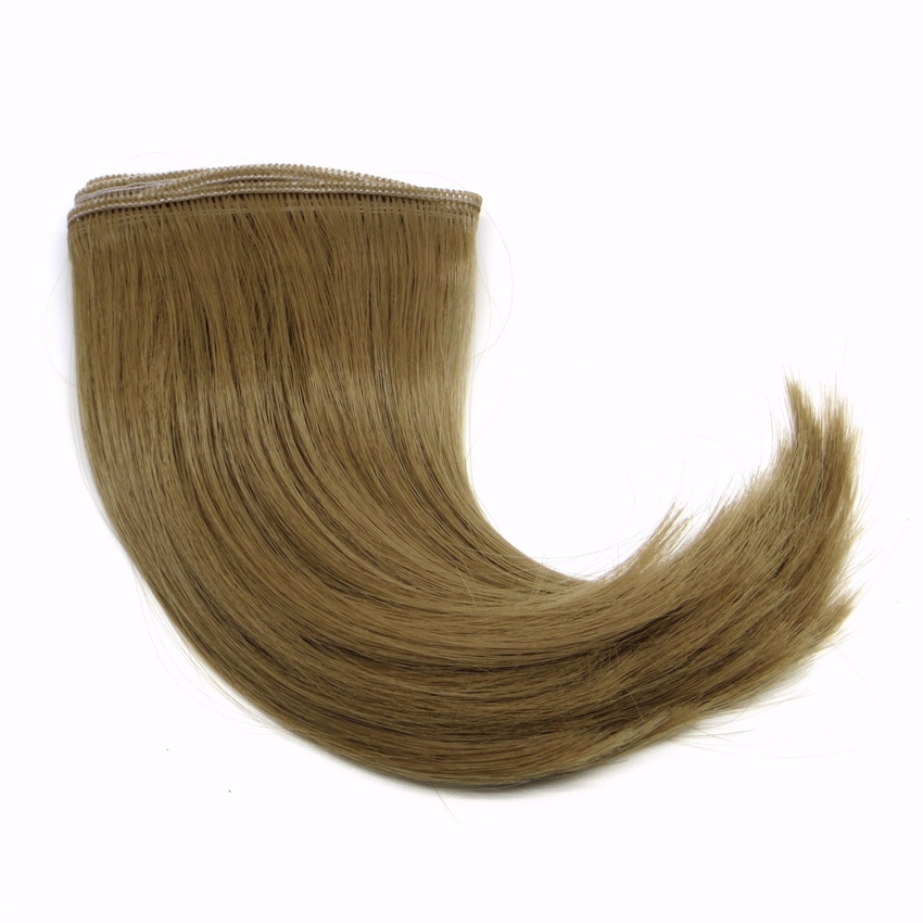 Трессы прямые для кукол TRP-02/15-001 "Рукоделие" 15 см х 100 см (цвет: каштановый)