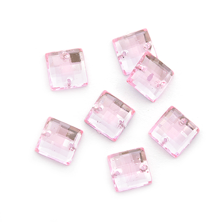 Стразы пришивные акриловые MAGIC 4 HOBBY квадрат 8 мм, 50 шт/упак, №09