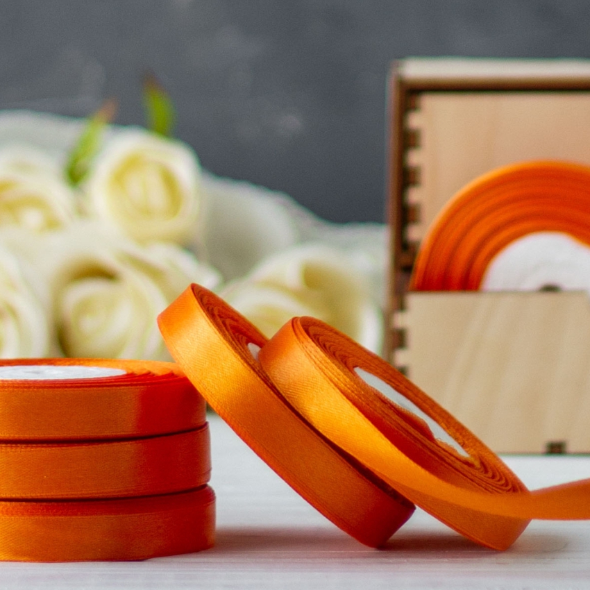 Лента атласная 12мм x 25м 1011 (Упаковка 10 шт)