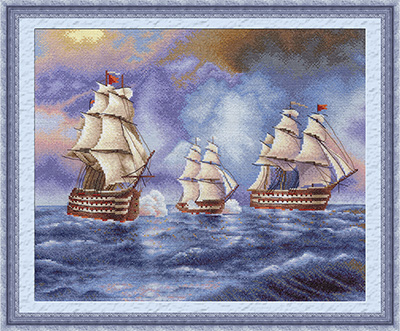 Набор для вышивания «Panna» КР-0783 Бриг Меркурий,37х31 см