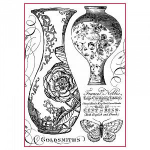 Бумага рисовая мини-формат Stamperia DFSA4303 "ФОРМАТ "ВАЗА" ", 1 лист 21 х 29,7см ( А4)