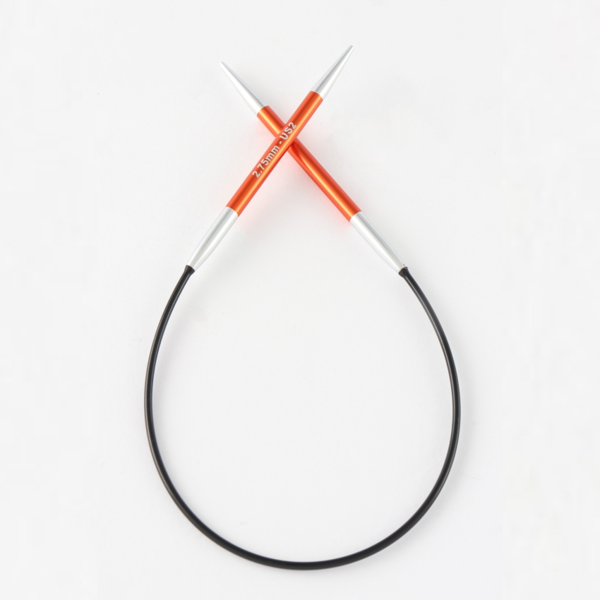 Спицы алюминиевые круговые Zing KnitPro, 22,5 см, 2,75 мм 47083