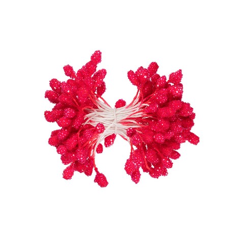 Тычинки для искусственных цветов "Fiorico" TIC/MBF-3, красный 3мм х 85шт.