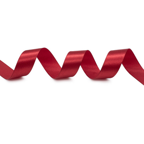 Лента атласная 2,5 см х 22,86 м цв.028 темно-красный