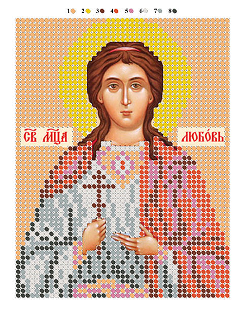 Лен с нанесенным рисунком "Золотой Восход" КИ-027 Любовь