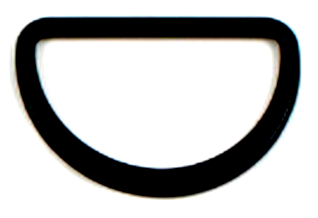 Полукольцо MF01 Blk 20 mm.  10 шт.