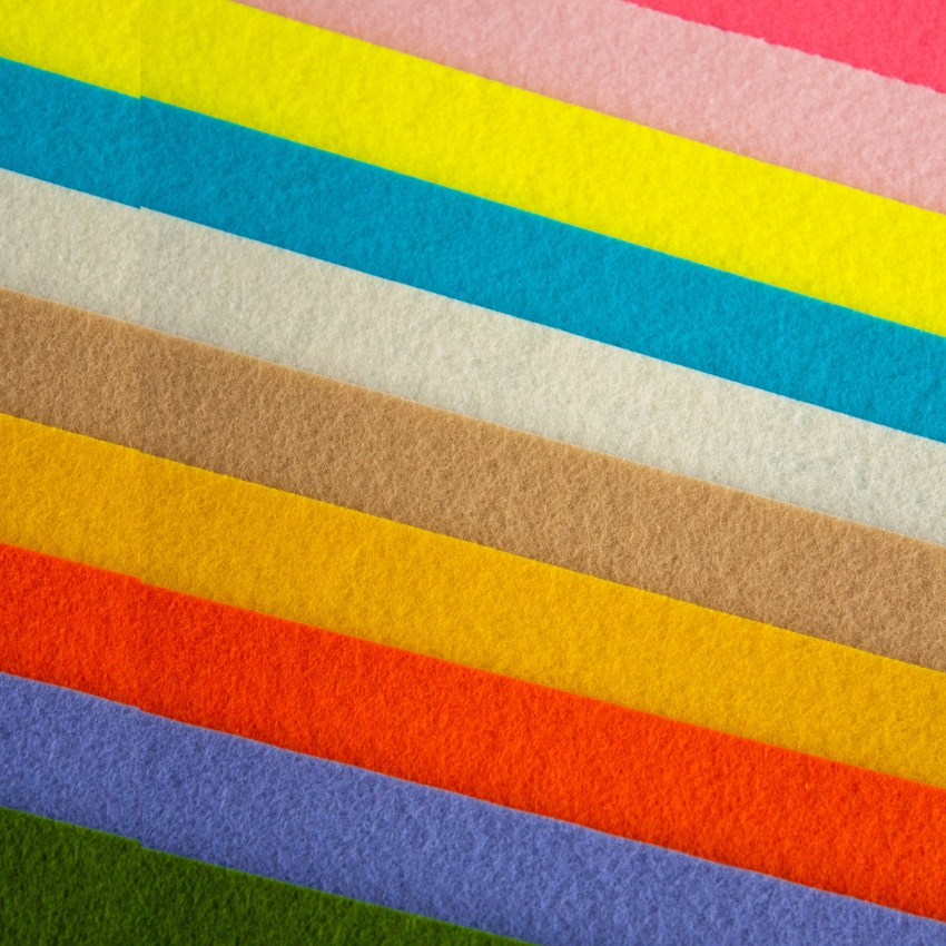 Набор декоративного  фетра FSR1.2 (N10)-19 1,2мм; 22см х 30см (10 листов, 10 цветов)