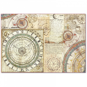 Бумага рисовая для декупажа Stamperia DFS392 "Астрономия" 48х33 см, 28 г/ кв.м, 