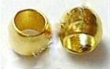 Фиксаторы цилиндрические (кримпы) стальные 2,5 мм , золото 