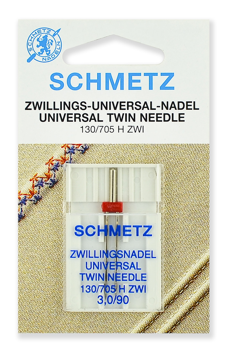 Иглы стандартные двойные 130/705H ZWI № 90/3.0, 1 шт. Schmetz 0702324