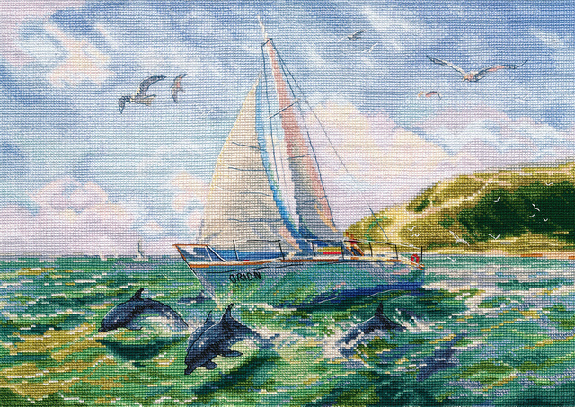 Набор для вышивания «Овен» 1497 "Морские прогулки" 40 х 29 см