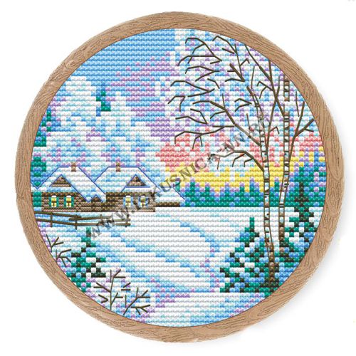 Набор для вышивания «Искусница» 4108 Зимнее утро 11*11см