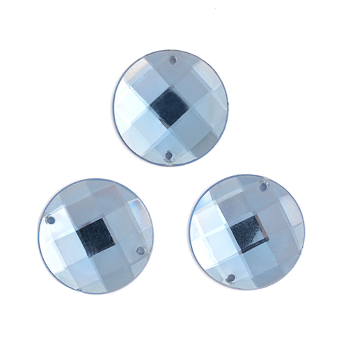 Стразы пришивные акриловые MAGIC 4 HOBBY арт.MG.E.02 16 мм круг цв.06 голубой  уп.5х20 шт