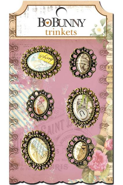 Набор украшений BoBunny 13806595 подвески металлические «C'est La Vie Trinkets» 6шт.