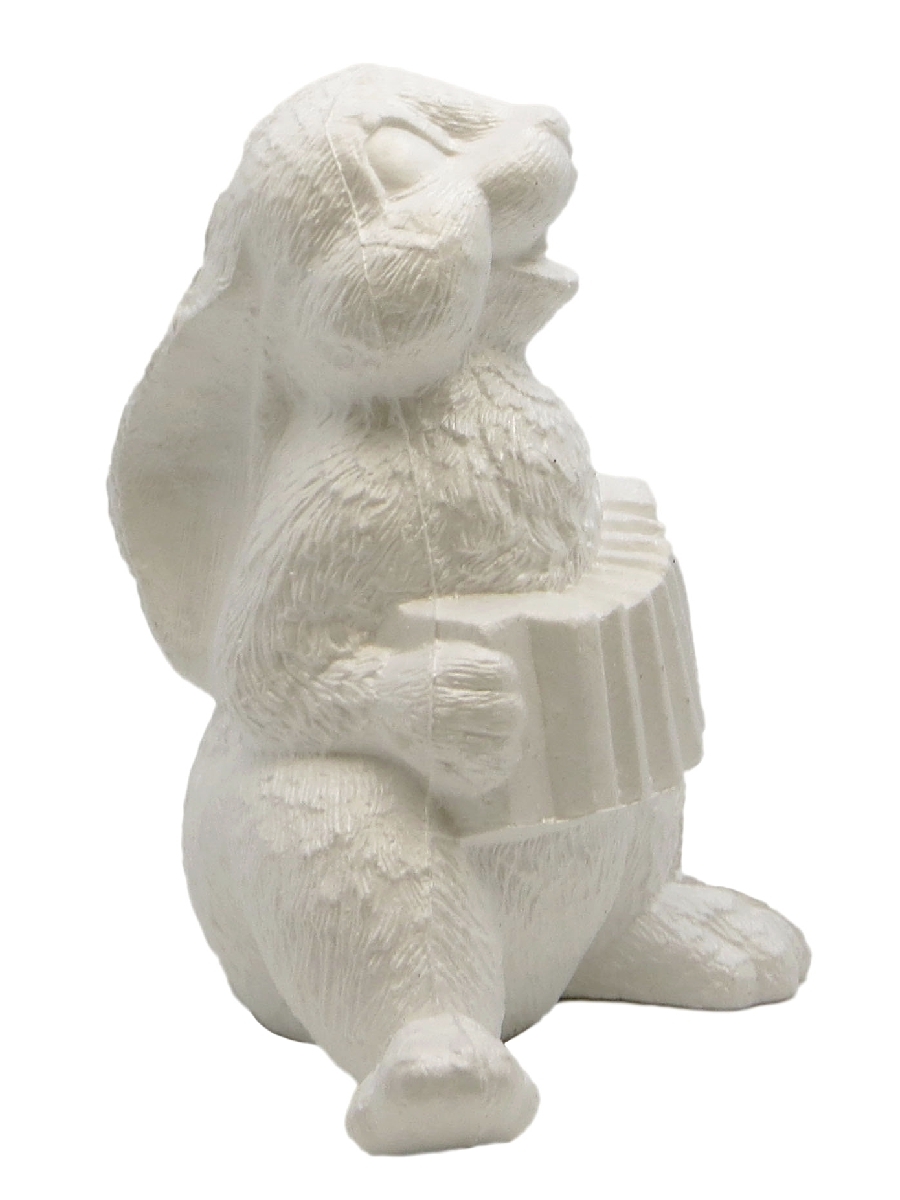 Форма из пенопласта КРОЛИК С ГАРМОШКОЙ (малый, неокр.) h-17 см 