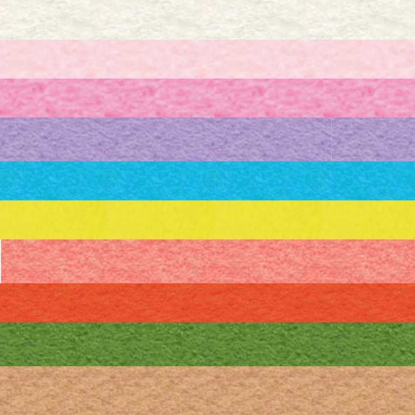 Набор декоративного  фетра FSR1.2 (N10)-27 1,2мм; 22см х 30см (10 листов, 10 цветов)