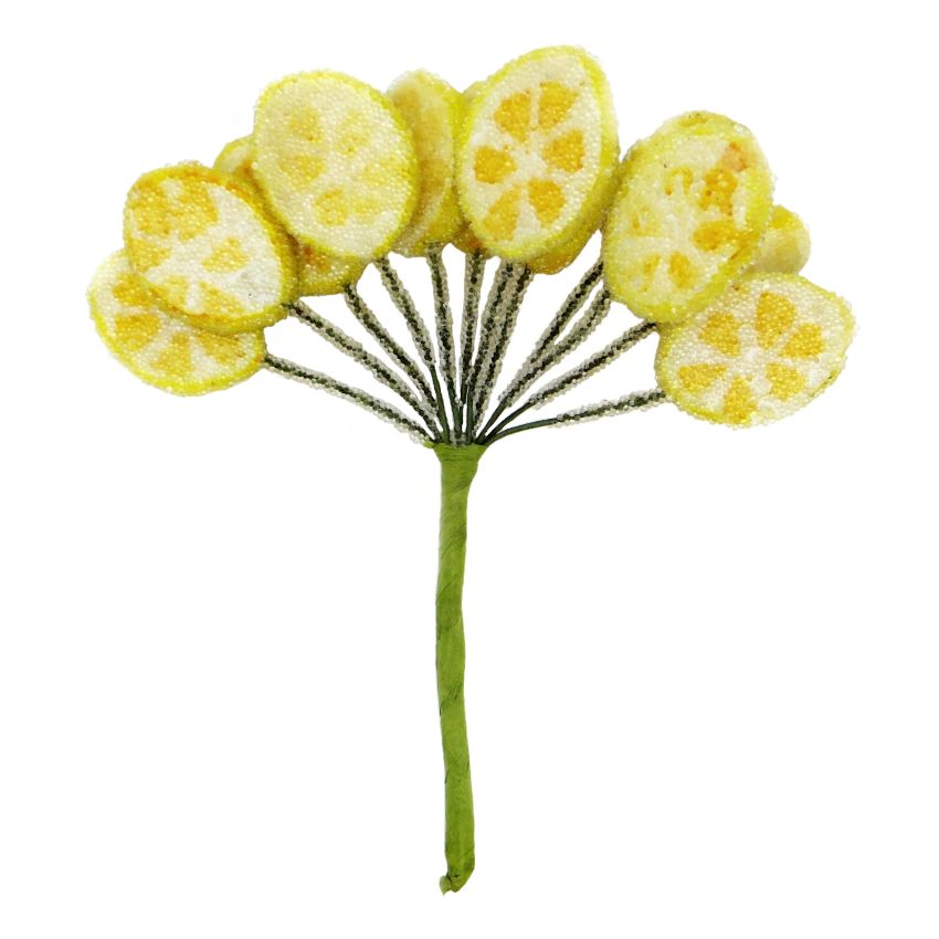 Декоративный букетик "Рукоделие" Лимонные дольки, DKB003