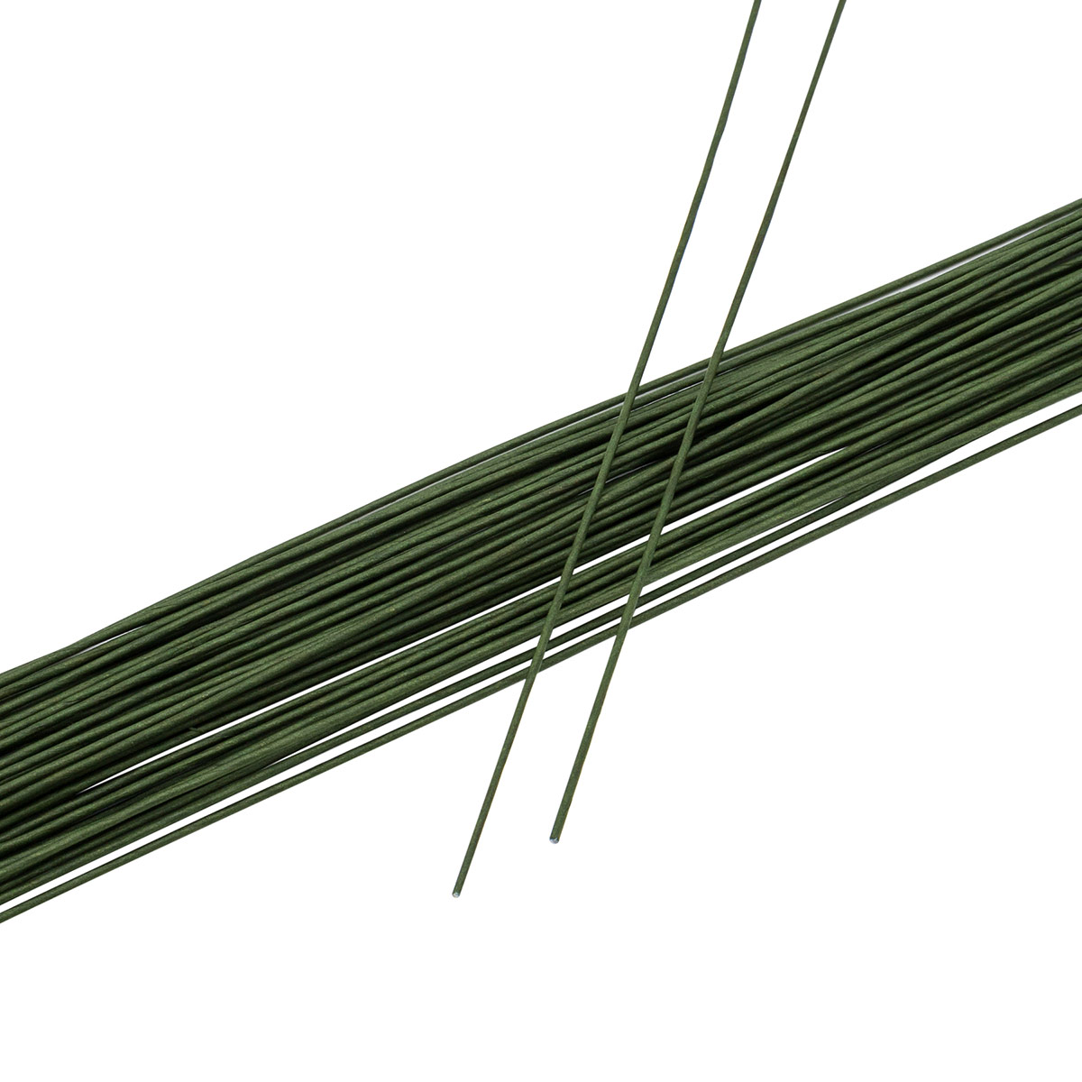 Проволока флористическая, бумажная оплетка, 1,2 мм*40 см, 50 шт./упак, Astra&Craft ( зеленый )